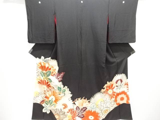 錦紗被子植物飾りつけ刺しゅう留袖【大正人情本】【中古】【着】【大正人情本】 宗sou