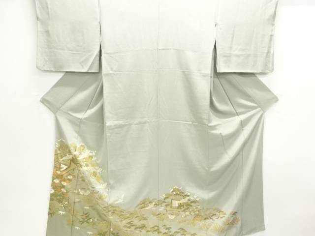 金彩鶴に被子植物見晴らし飾りつけ一往紋色留袖【中古】【着】【留袖】 宗sou