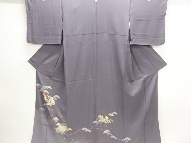 金彩西洋紙に松梅飾りつけ参紋色留袖【中古】【着】【留袖】 宗sou
