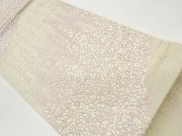 抽象花木模様織出し袋帯【中古】【着】【袋帯】 宗sou｜お茶道具・着物　【宗 sou】 9,450円