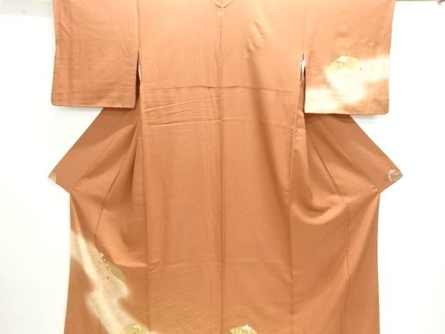 西洋紙に蝶飾りつけ刺しゅう一往紋短い訪問着【中古】【着】【短い訪問着・付下げ】 宗sou