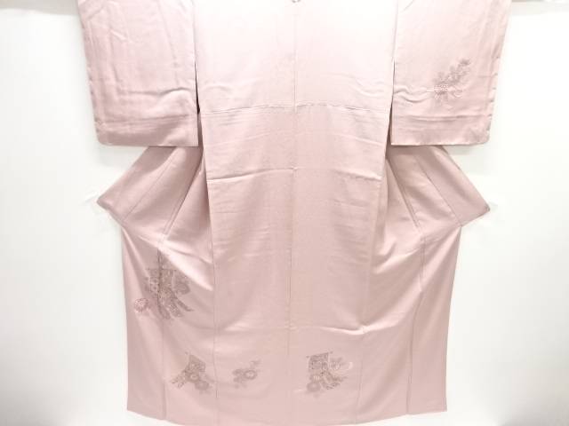 汕頭蘇州刺しゅう 間仕切りに菊飾りつけ短い訪問着【中古】【着】【短い訪問着・付下げ】 宗sou