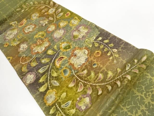 執筆者物 辻が花飾りつけ袋帯【中古】【着】【袋帯】 宗sou