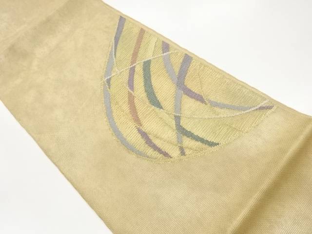 西陣まいづる製　 紗 紙布抽象模様織出し袋帯【中古】【着】【袋帯】 宗sou｜お茶道具・着物　【宗 sou】