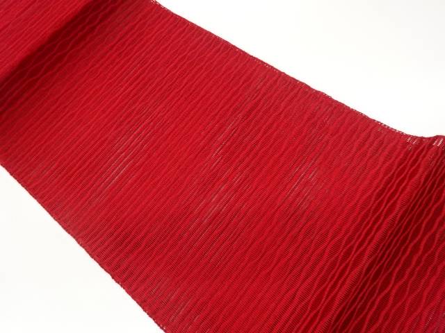 絽綴れよろけ横縞飾りつけ織出し名古屋帯【中古】【着】【名古屋帯】 宗sou