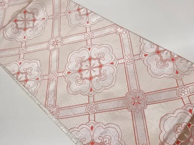 佐賀錦襷に華文飾りつけ織出しリヴァーシブル全通袋帯【中古】【着】【袋帯】 宗sou