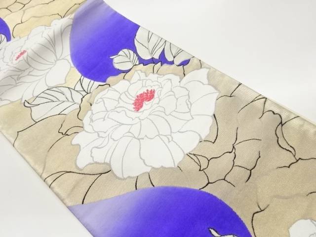 花葉飾りつけ織り出し袋帯【中古】【着】【袋帯】 宗sou