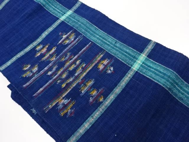手織り紬透かし彫りに普遍化飾りつけ織出し名古屋帯【中古】【着】【名古屋帯】 宗sou