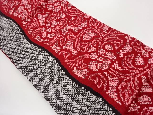 絞り花唐草飾りつけ名古屋帯【中古】【着】【名古屋帯】 宗sou