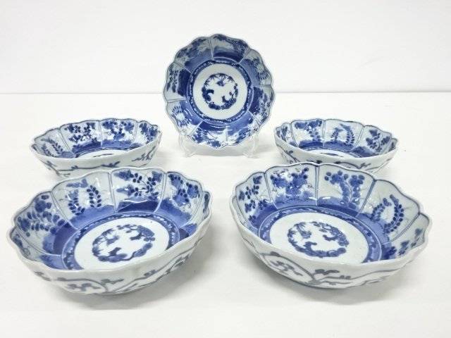 古伊万里 染付 なます皿 5客【中古】【道】 宗sou