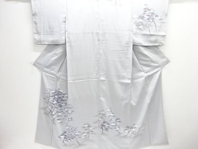 墨付き友禅 松飾りつけ参紋短い訪問着【中古】【着】【短い訪問着・付下げ】 宗sou