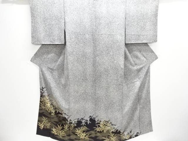 波に草葉飾りつけ短い訪問着【中古】【着】【短い訪問着・付下げ】 宗sou