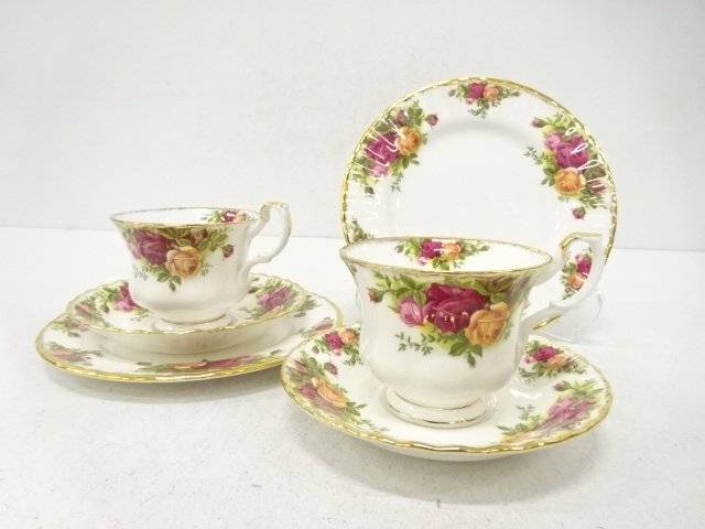 ROYAL ALBERT ロイヤルアルバート オールドカントリーローズ 3重協奏曲ありの実 洋食器【中古】【道】 宗sou