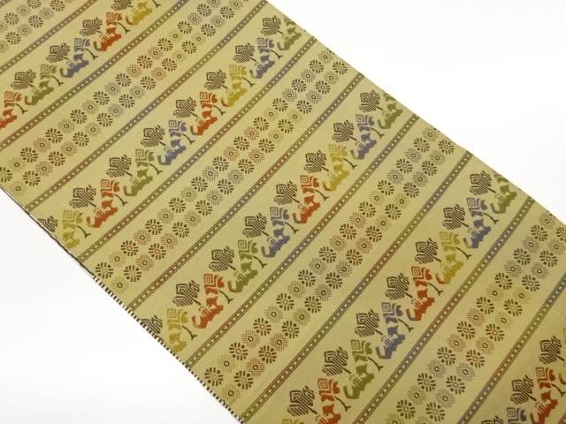 横段に抽象模様織出し袋帯【中古】【着】【袋帯】 宗sou|お茶道具・着物 【宗 sou】