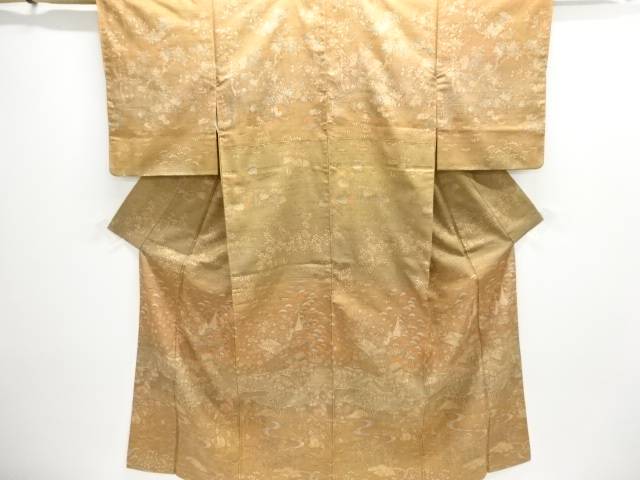 茶屋辻飾りつけ手織り紬後ばらい下げお召しもの【中古】【着】【紬・お召しものし】 宗sou