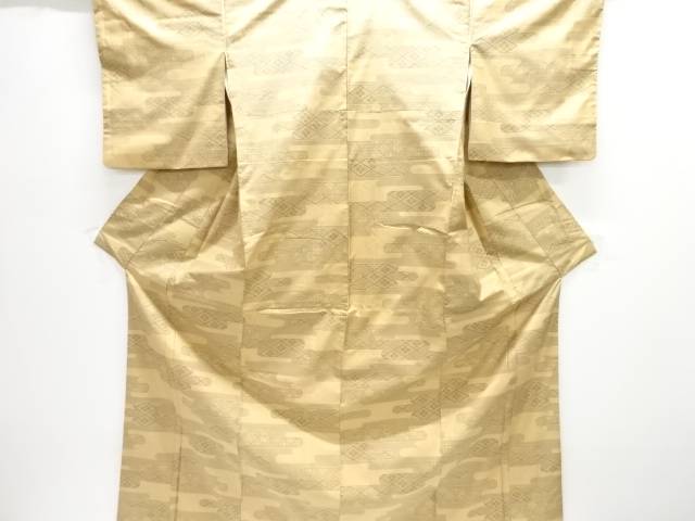 ヱ霞に花菱・七宝飾りつけ織出し発祥地大島紬お召しもの（7マルキ）【中古】【着】【紬・お召しものし】 宗sou