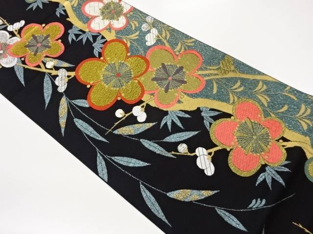 梅に草花模様織り出し袋帯【中古】【着】【袋帯】 宗sou｜お茶道具・着物　【宗 sou】 13,394円