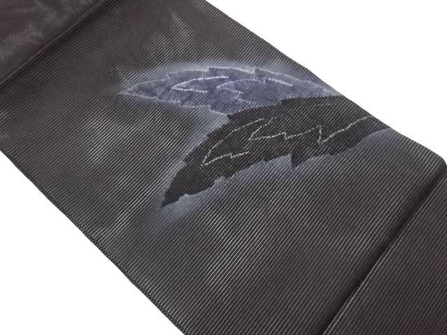 葉模様開き名古屋帯(額縁仕立て)【中古】【着】【名古屋帯】 宗sou|お茶道具・着物 【宗 sou】