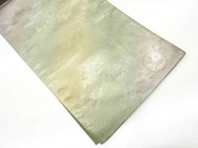 作家物　引き箔　変わり花輪模様刺繍暈し袋帯【中古】【着】【袋帯】 宗sou｜お茶道具・着物　【宗 sou】 15,622円