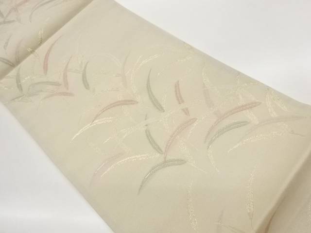 紗 笹模様織出し袋帯【中古】【着】【袋帯】 宗sou｜お茶道具・着物　【宗 sou】