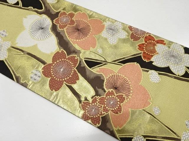 桜模様織り出し 振袖用袋帯【中古】【着】【振袖】 宗sou|お茶道具・着物 【宗 sou】
