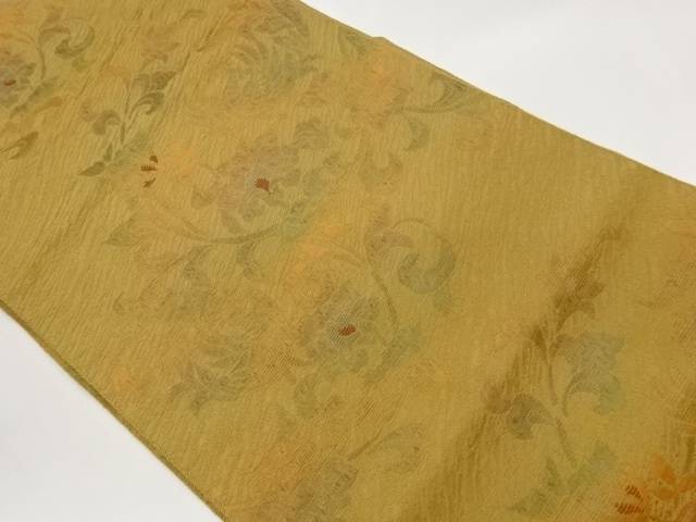 花唐草に鳳凰模様織出し名古屋帯【中古】【着】【名古屋帯】 宗sou｜お茶道具・着物　【宗 sou】
