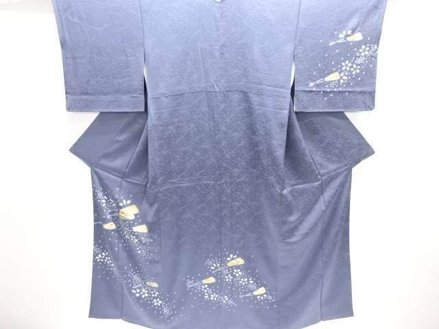 絞り　扇に草花模様訪問着【中古】【着】【訪問着・付下げ】 宗sou｜お茶道具・着物　【宗 sou】