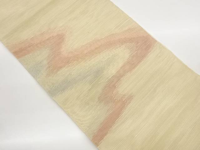 紗紬手織り紬曲線模様織出し名古屋帯【中古】【着】【名古屋帯】 宗sou|お茶道具・着物 【宗 sou】