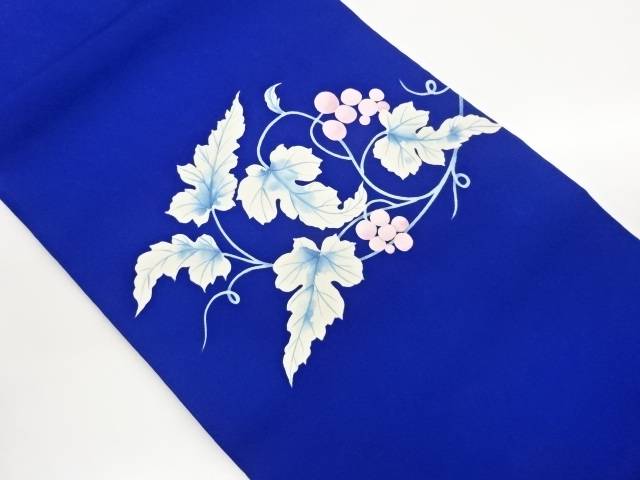 塩瀬手描き葡萄唐草模様名古屋帯【中古】【着】【名古屋帯】 宗sou｜お茶道具・着物　【宗 sou】