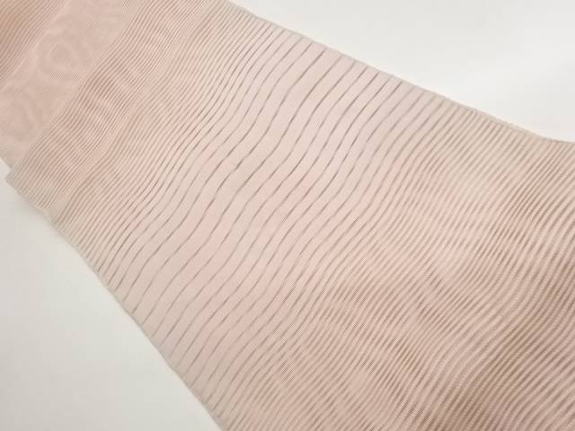 絽綴れよろけ横縞模様織出し名古屋帯【中古】【着】【名古屋帯】 宗sou|お茶道具・着物 【宗 sou】