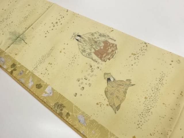 菱屋六右衛門　引箔能に鶴・亀模様織出し袋帯【中古】【着】【袋帯】 宗sou｜お茶道具・着物　【宗 sou】 21,825円