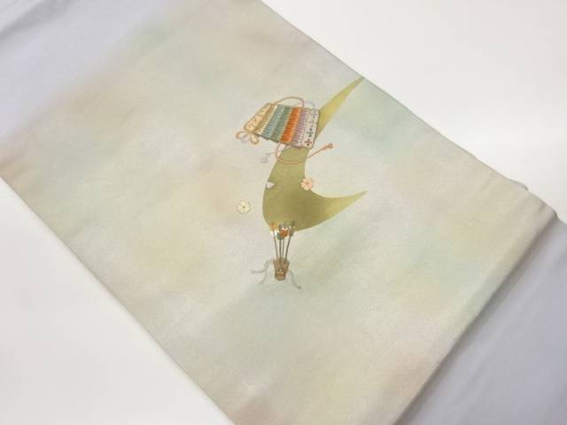 金彩縅毛に矢羽根・桜模様刺繍名古屋帯【中古】【着】【名古屋帯】 宗sou｜お茶道具・着物　【宗 sou】