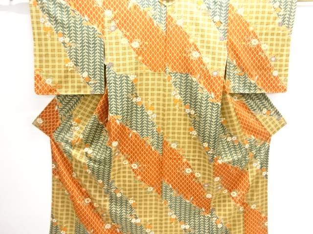 未使用品　草花模様小紋着物【着】【小紋】 宗sou｜お茶道具・着物　【宗 sou】