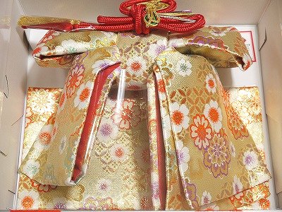 七五三御祭り 御嬢さん 挙げ句の果て帯 営造帯 7歳用 大寸金襴 ゴールド 桜７歳用 7C