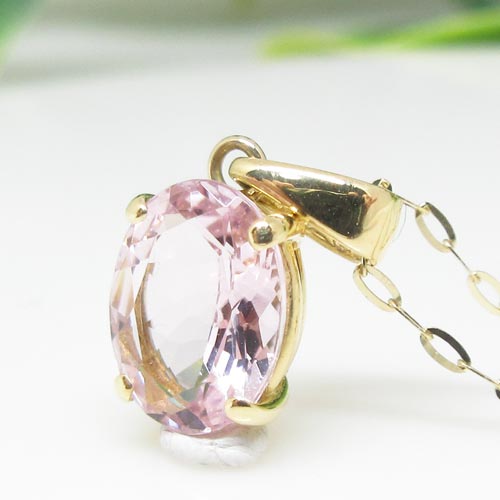 【天然石】愛と平和☆クンツァイト☆愛ピンク☆上品なジュエリーアクセサリー☆胸元キラリ☆ペンダントトップ☆動画あり☆