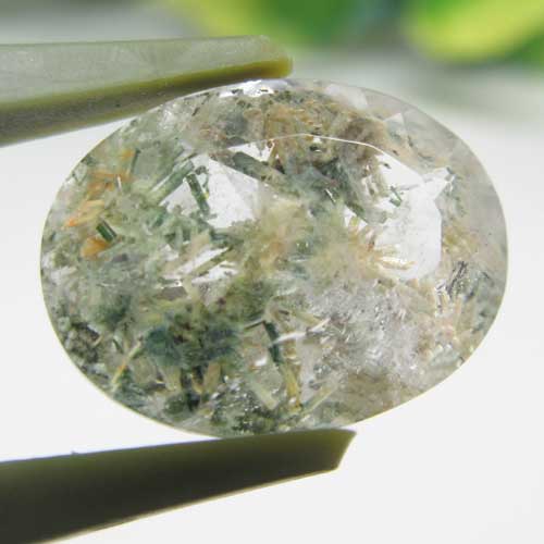 【天然石】ヘデンベルジャイトインクォーツ☆ルース☆5.59ct☆インドネシア☆鑑賞☆コレクション☆動画あり|創月石