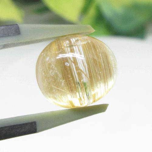 【天然石】タイチンルチルクォーツ☆ルース☆5.33ct☆ブラジル☆鑑賞☆コレクション☆ポスト投函☆動画あり|創月石
