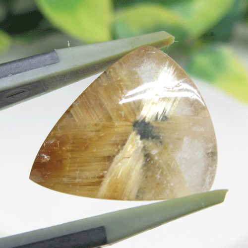 【天然石】太陽ルチルクォーツ☆ルース☆10.48ct☆ブラジル☆鑑賞☆コレクション☆動画あり｜創月石