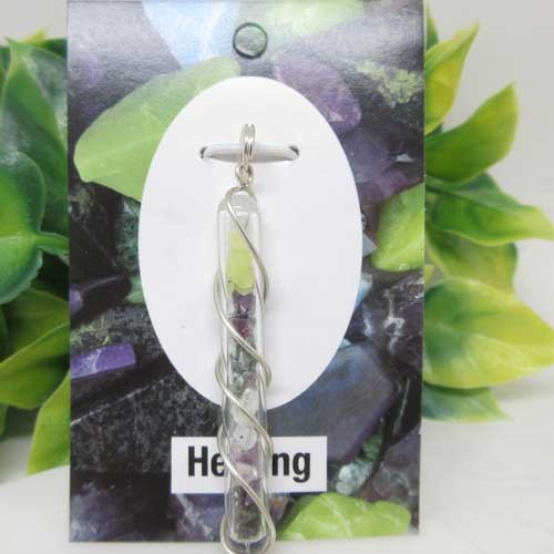 【天然石】H&E☆ガラスチューブ☆ヒーリング☆ペンダントトップ☆アクセサリー☆ポスト投函☆