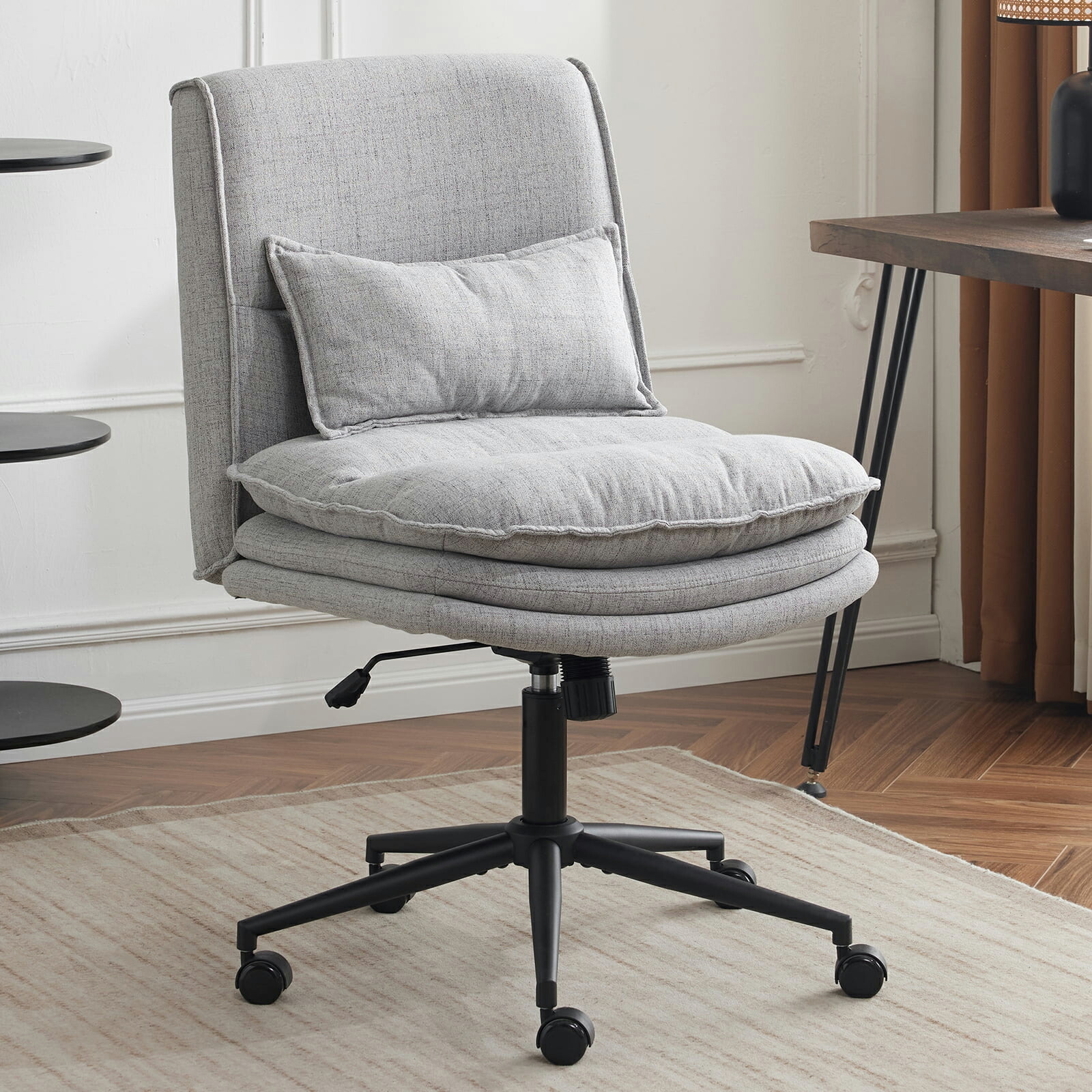 デスクチェア あぐら ソファチェア オフィスチェア グレー 疲れない