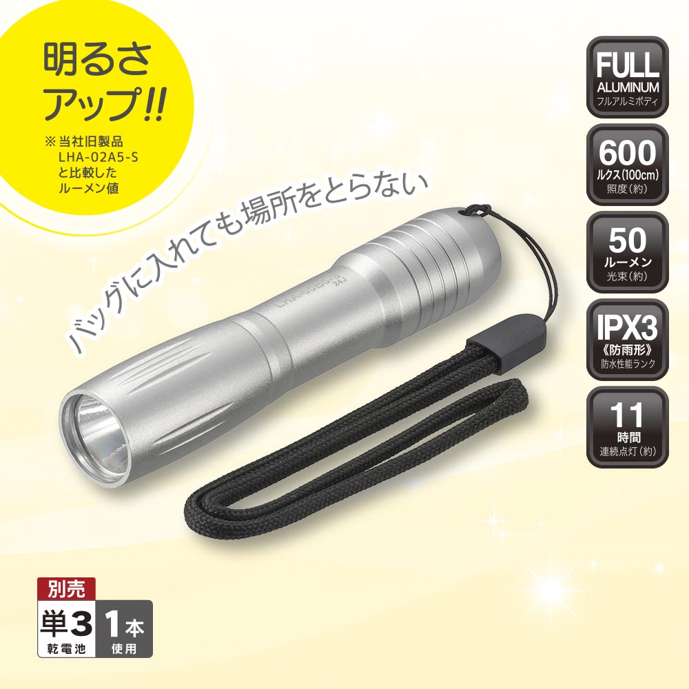 HATAYA LEDハンディライト 屋内用　350lm 乾電池も 使用ok HATAYA LEDハンディライト 屋内用 350lm 乾電池も 使用ok - メルカリ