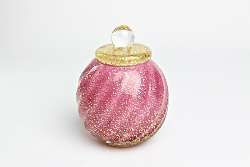 【仏具】【ミニ骨壷】【手元供養】【ガラス骨壷】和み　桃｜創寿苑　店
