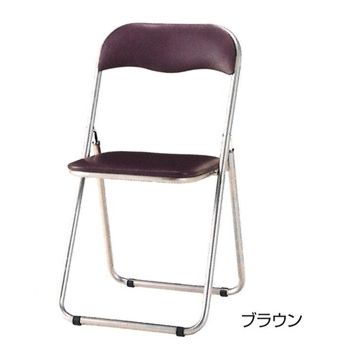 折りたたみ椅子(スチールパイプ)4脚入 ブラウン|創寿苑 店