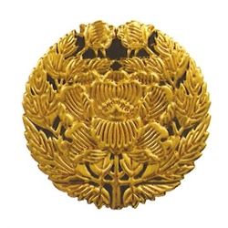 陶芸定紋抱牡丹 雄捩子式・1尺(約30糎)