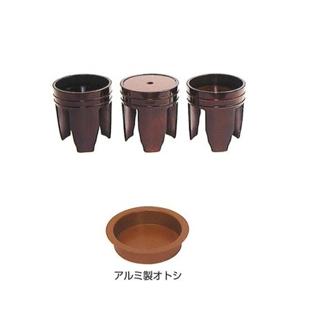 施餓鬼桶軽銀製オトシ1個付(春慶風塗) 7寸(約21糎)