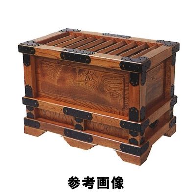 特上太柱付賽銭箱・金具付 [欅製掏摸漆入眼] [金具付] [総ムク]   2,5尺
