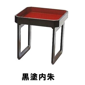 初寸膳(8寸(約24珊)) 黒塗内朱 その他-仏具-日用品雑貨・文房具・手芸