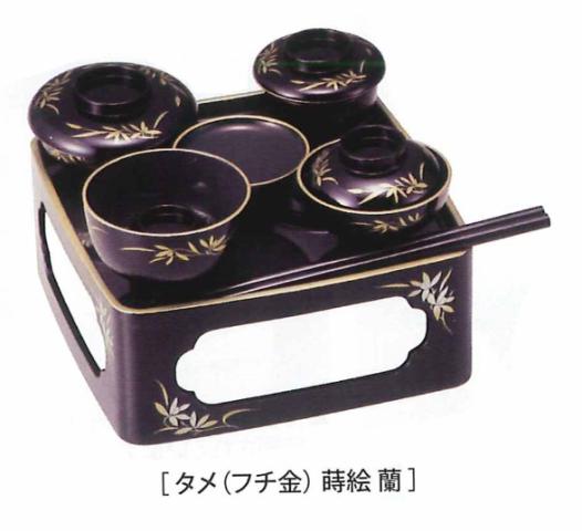 仏膳 タメ（フチ金） 蒔絵 蘭 6.5寸｜創寿苑　店