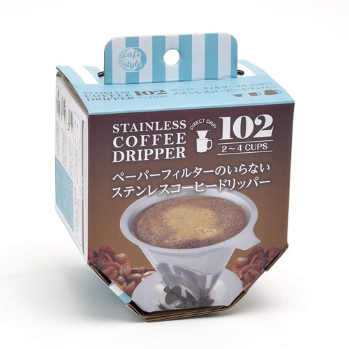 楽天市場 ペーパーフィルターのいらないステンレスコーヒードリッパー 102 2 4杯用 1コ入 爽快ドラッグ