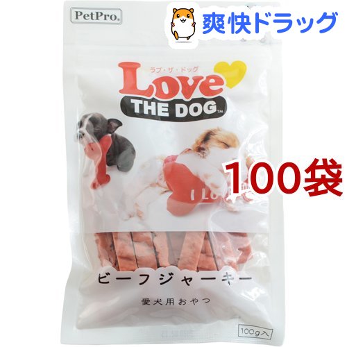 コンビニ受取対応商品 楽天市場 ペットプロ ラブ ザ ドッグ ビーフジャーキー 100g 100袋セット ペットプロ Petpro 爽快ドラッグ 国産 Lexusoman Com